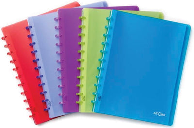 Dossier Atoma pres - pp - 11 anneaux - 40 pièces - couleurs assorties