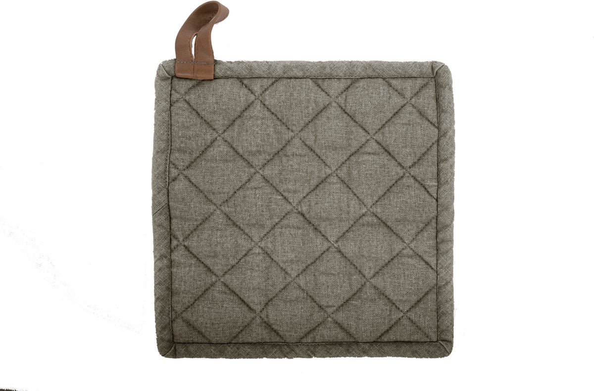 Maniques tiseco myrna sans marque sans marque – coton – lot de 2 pièces – 20x20cm – vert olive