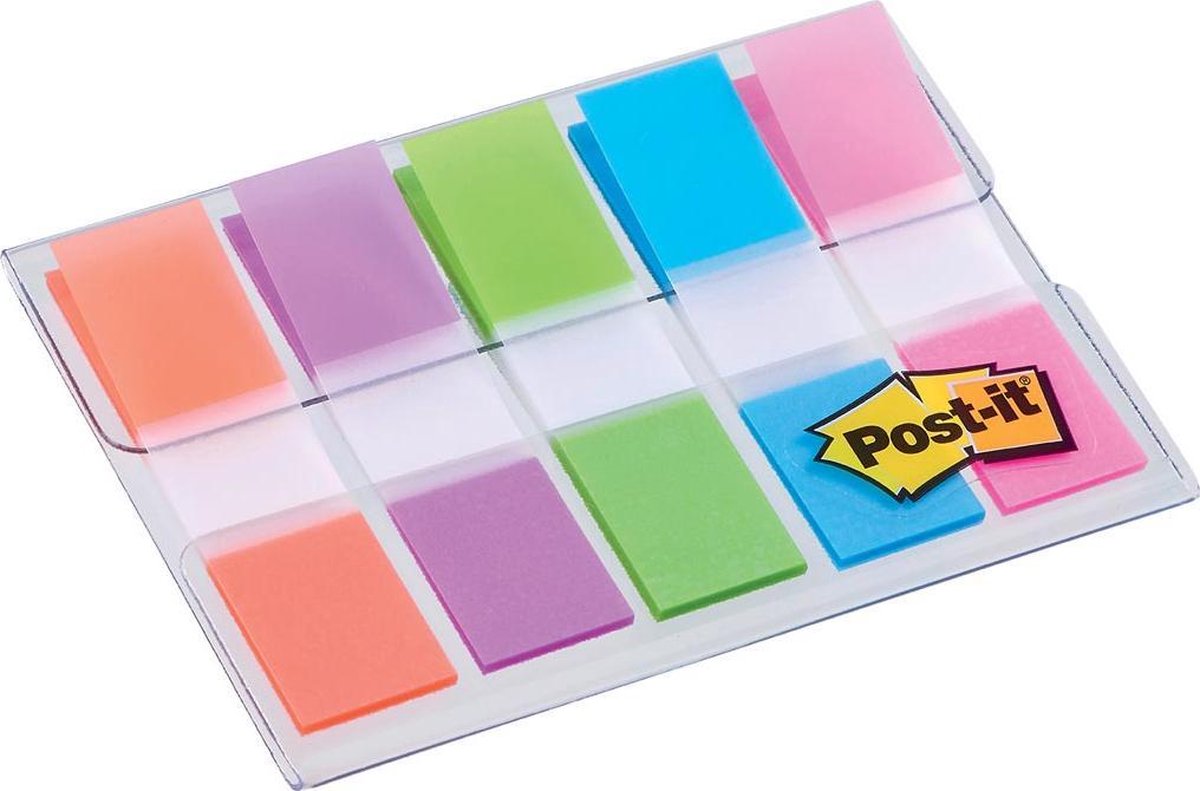 Index Post-it - 5 couleurs - 11,9 x 43,2 mm - 100 onglets