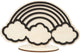 Figurine d'entreprise Creativ pour la décoration, arc-en-ciel, h : 10,5 cm, 1 pièce