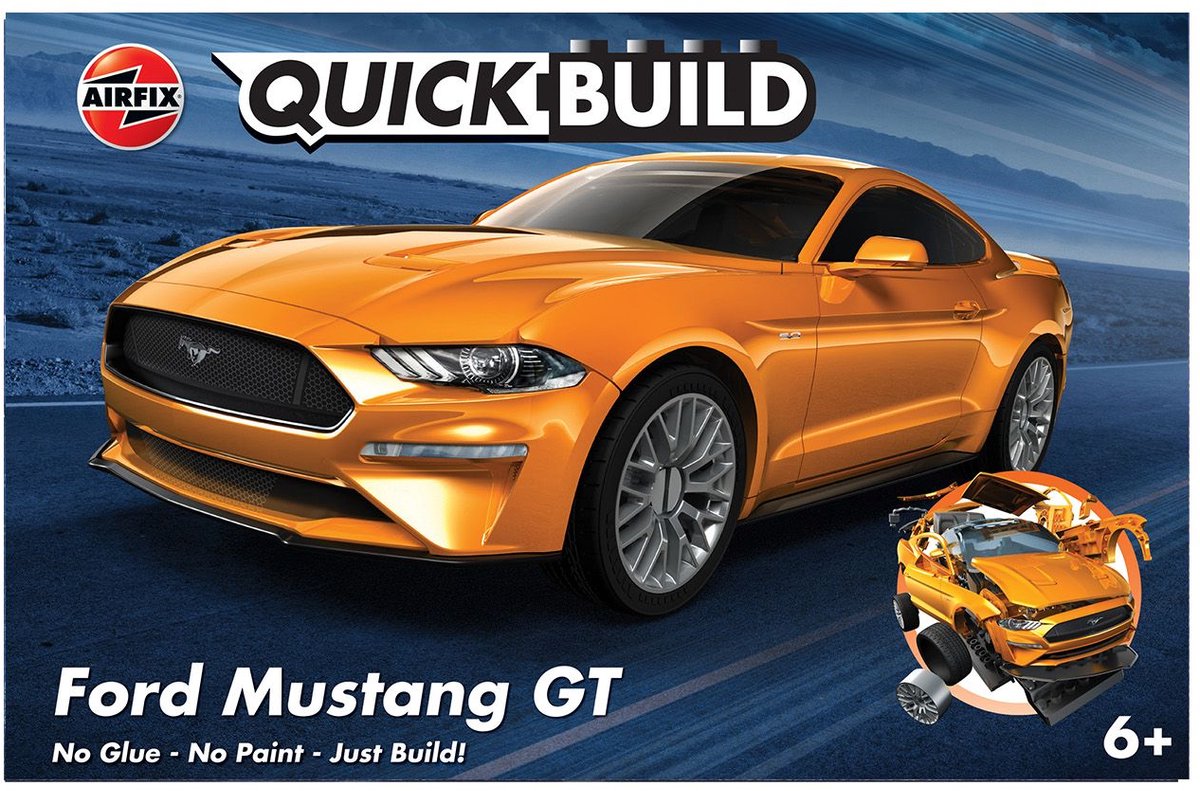Kit de modèle Airfix voiture - j6036 quickbuild ford mustang gt voiture plastique - - kit de modèle