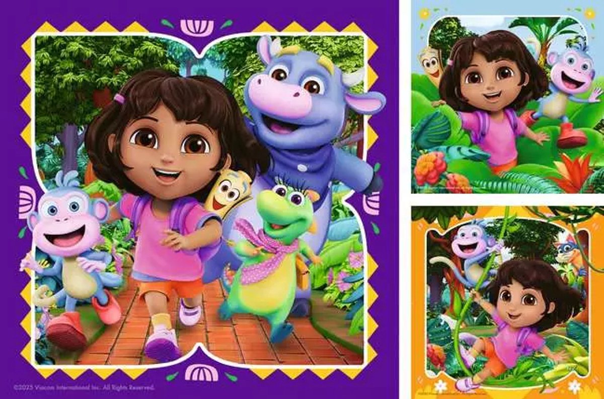 Puzzle enfant Ravensburger 3x49 pièces - Dora l'exploratrice