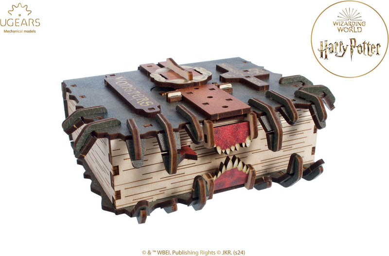 Construction de modèles 3D Ugears - le livre des monstres™ - harry potter™ - kit de construction mécanique en bois - jouets éducatifs
