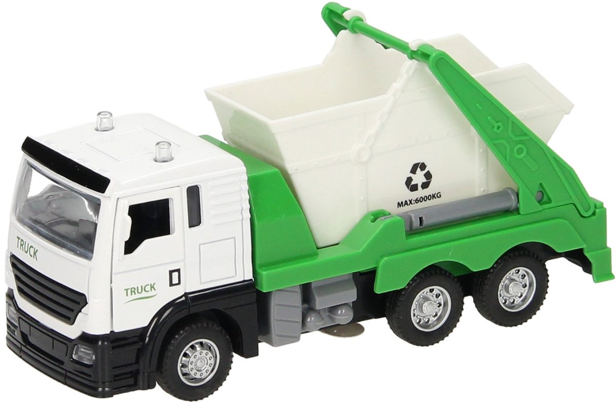 camion avec du son léger à conteneur de déchets
