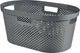 Curver infinity wasmand dots recyclés - 40 litres - 100% recyclé - donkergrijs