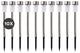 Grundig Grundig Garden Torches 10 pièces Spot à tarte sur l'énergie solaire Lumière blanche IP44 Batterie résistante à l'eau 6-8 heures 4.8x36,5 cm Acier inoxydable
