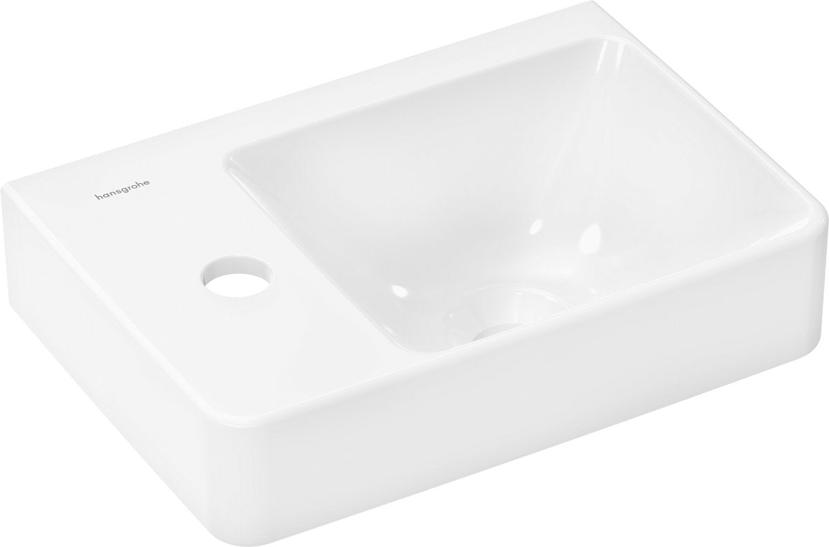 Hansgrohe xelu q - fontaine - avec étagère gauche - 360 250 - avec trou pour robinetterie - sans trop-plein - blanc