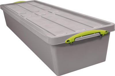 Boîte vraiment utile boîte de rangement recyclée 23 l, emboîtable, grise 3 pièces