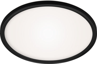 Briloner slim - Plafonnier LED - plafonnier - 18w - blanc-noir - ø29,3cm