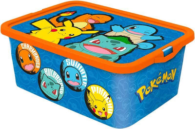 Boîte de rangement Pokémon junior 13 litres bleu orange