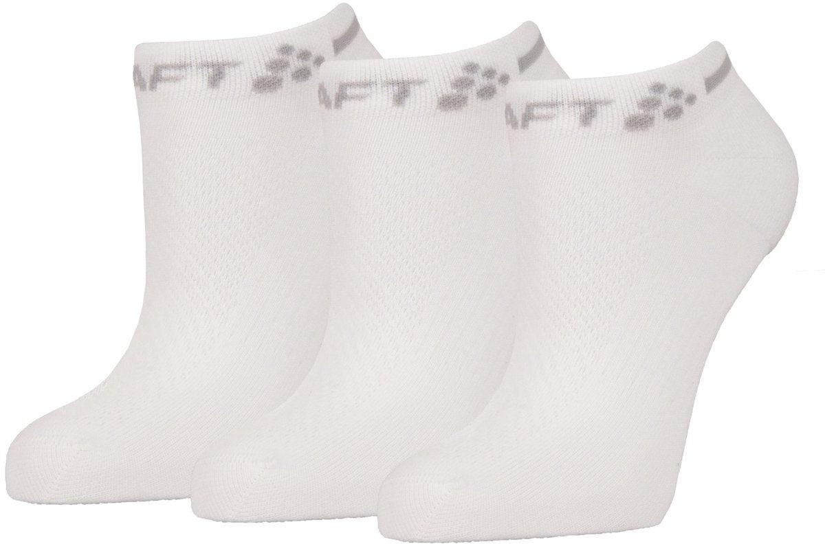 Craft active Shaftless sock lot de 3 chaussettes de sport unisexes - blanc