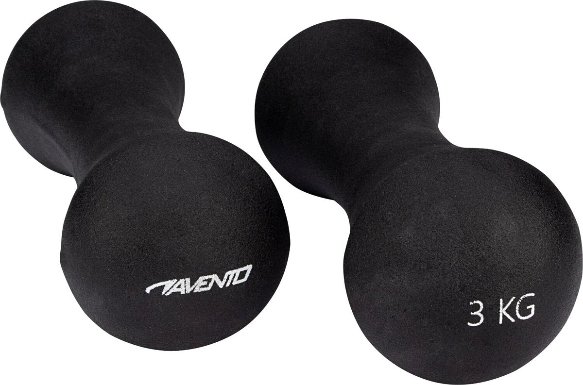 Avento set de poids à main - os - 2x 3 kg - noir