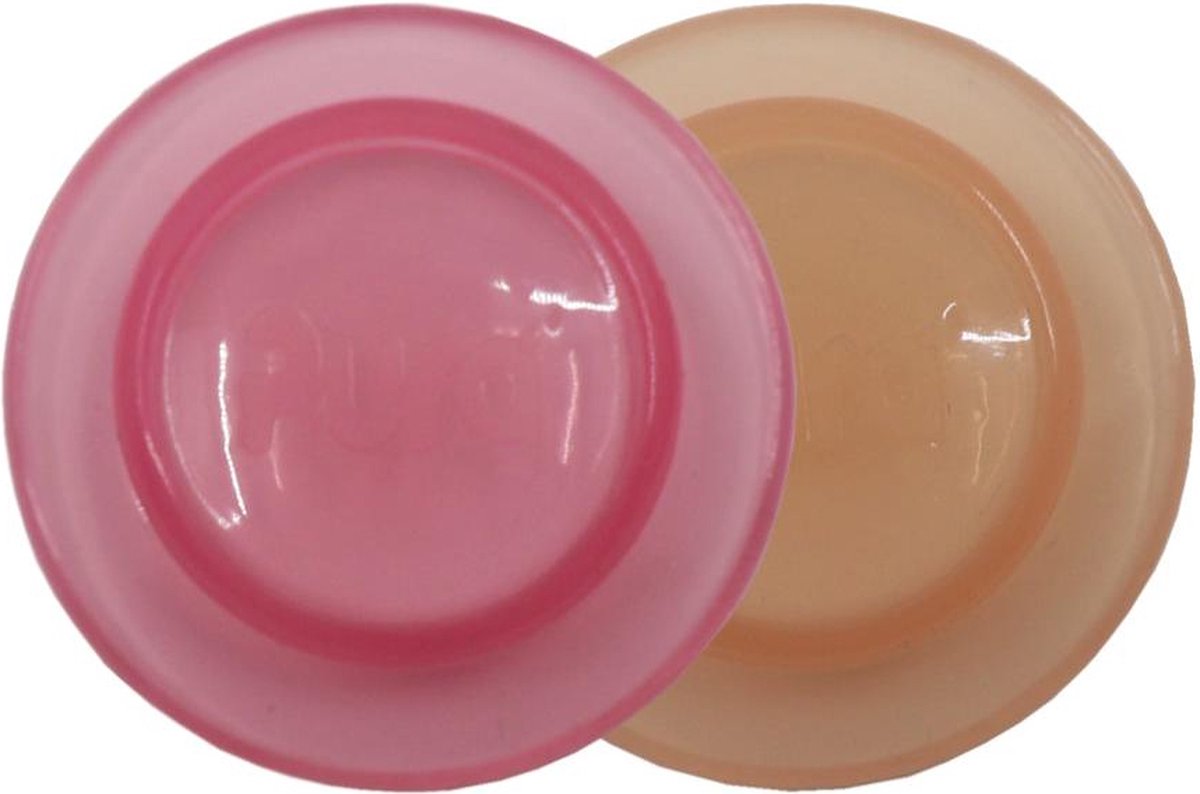 Pura disque de fermeture en silicone 2 pièces rose et carotte