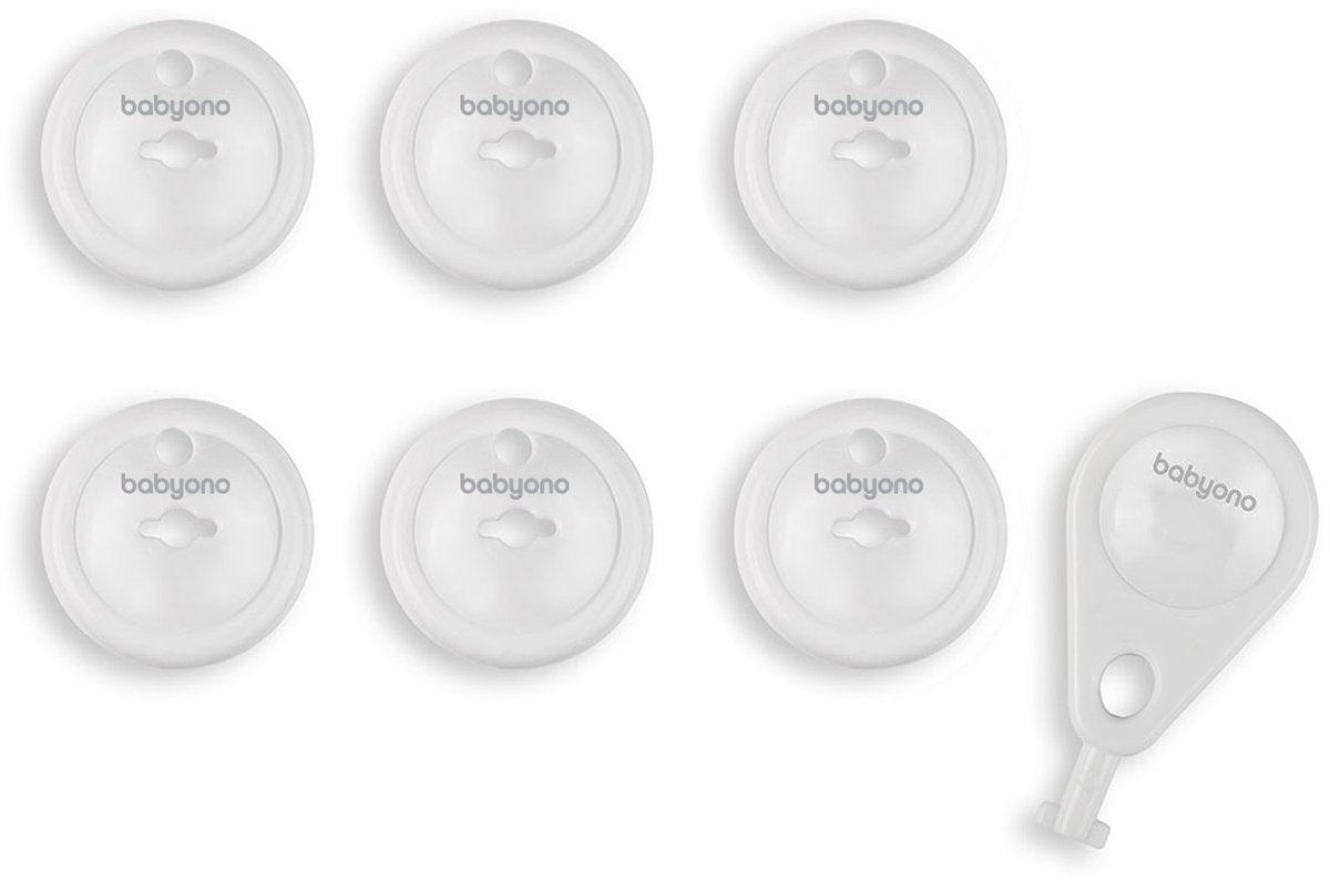 Babyono - protège-prises - serrure avec clé - pour prises mises à la terre et non mises à la terre