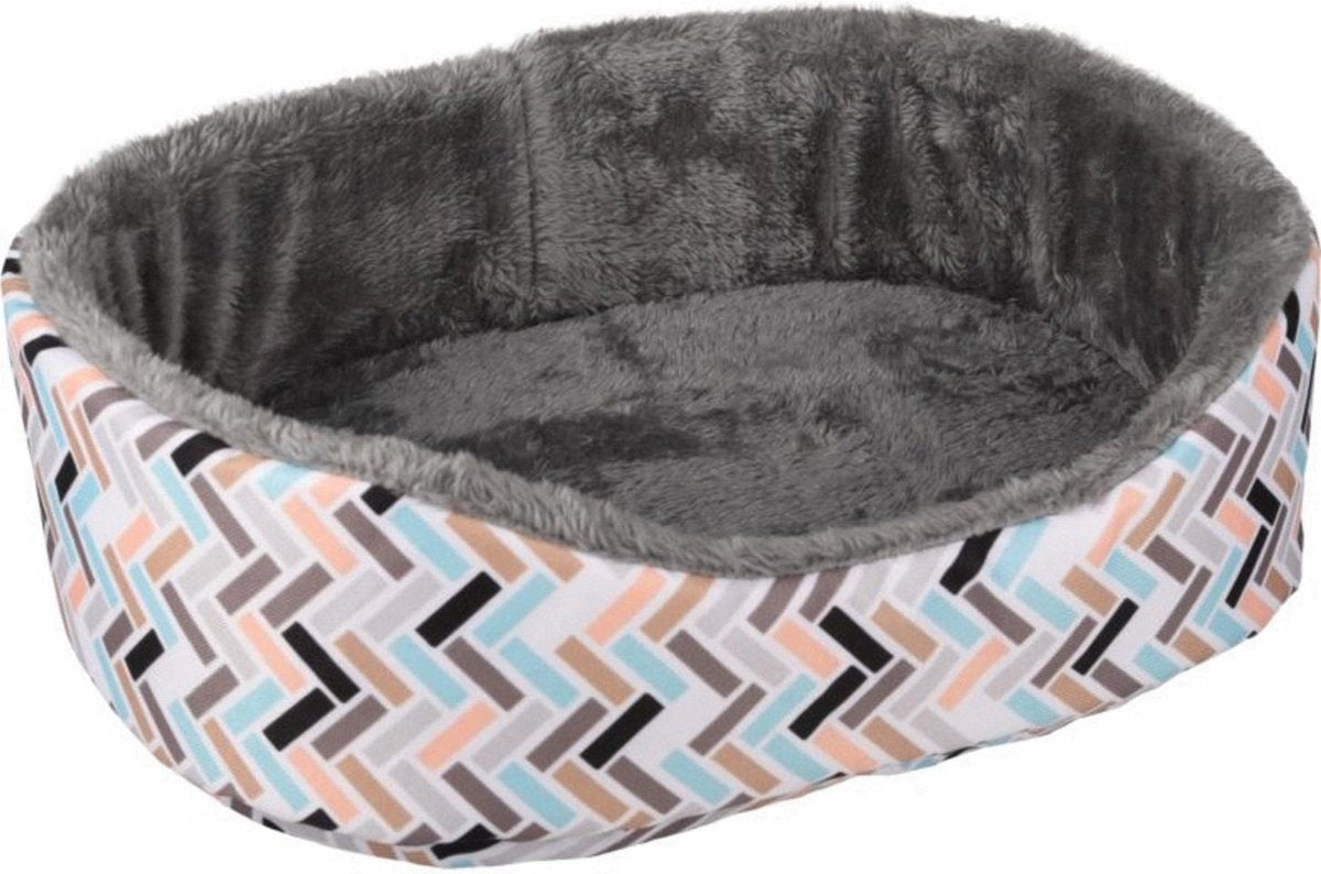 Panier rongeur Flamingo clavio ovale - lieu de couchage - 35x28x11 cm multicolore