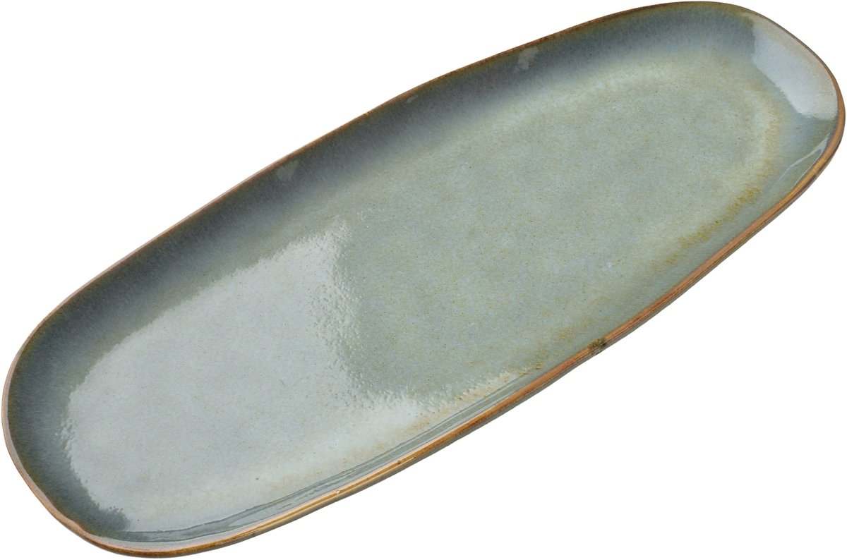 Sans marque sans marque basic nature - bol de service - 35,5x14x2 cm - gris - mat