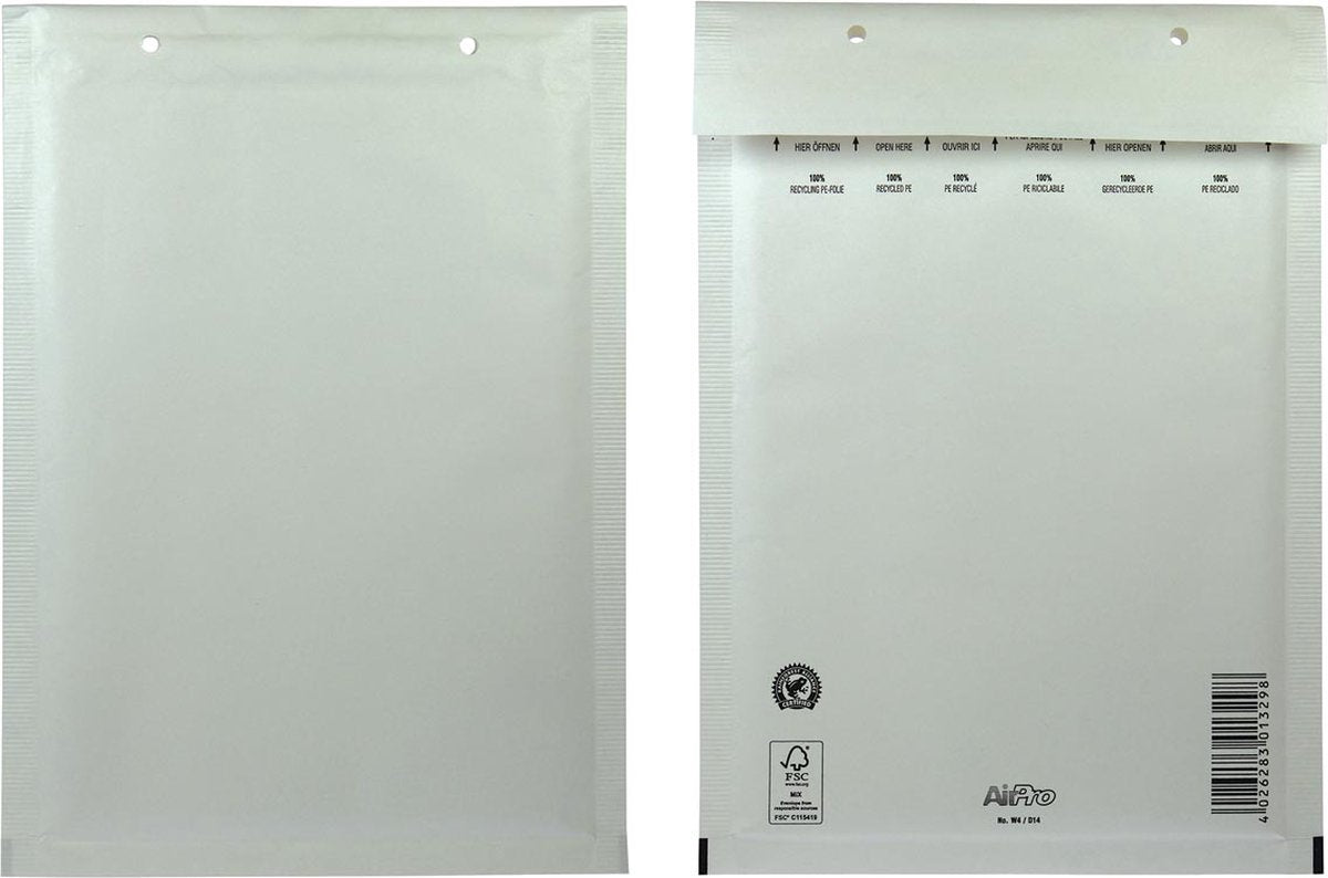 Enveloppes à bulles Airpro 100 180x265 blanches