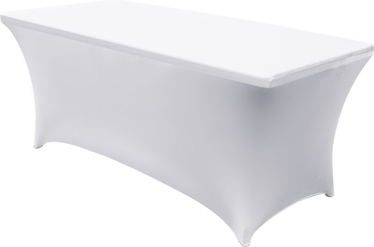 Greenblue sarcelle - nappe flexible couverture de table traiteur blanc - 180x75x75cm, spandex, gb371