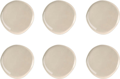 Médard de noblat - lin oslo - assiette à dessert 22 cm - 6 pièces - grès