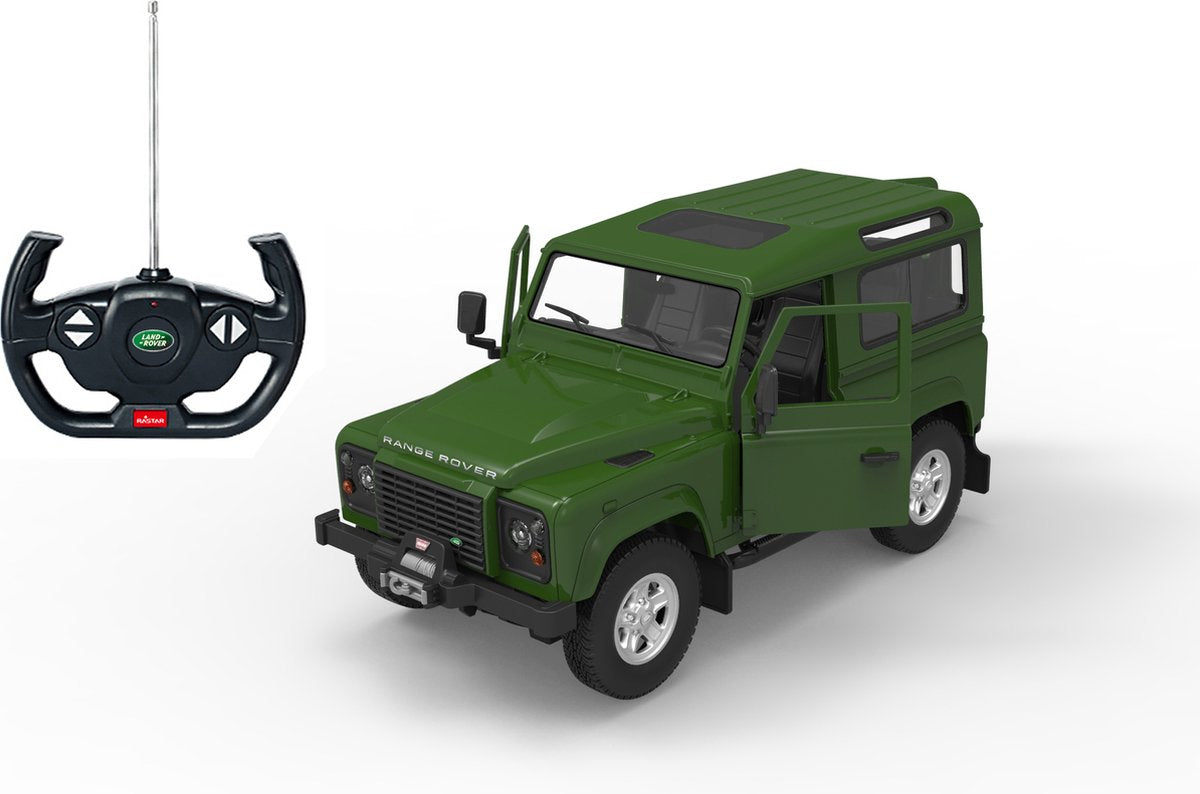 Rastar RC Land Rover Defender 19 cm échelle 1:14 vert