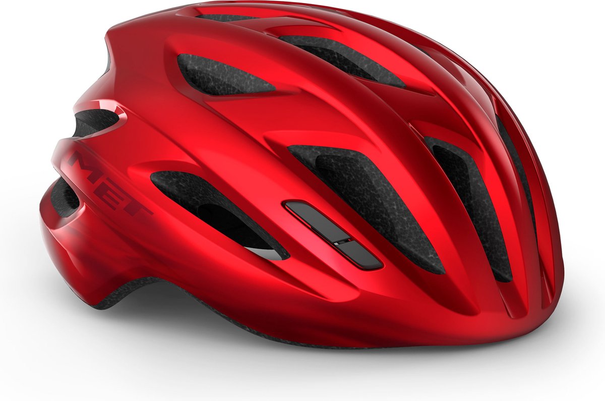 Avec casque de vélo idolo hommes femmes - casque de vélo de course adultes - taille m l (52-59cm) - rouge allic brillant