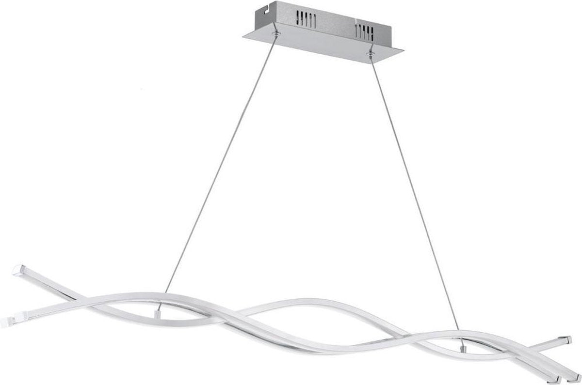 Eglo lasana 2 - suspension - 3 lumières - chrome - blanc