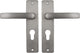 Poignée de porte Starx argent - aspect acier inoxydable - ferrures de porte - bouclier de porte pour cylindre profilé (pc55) - bloc de poignée de porte