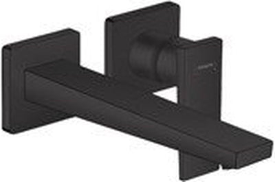 Mitigeur monocommande de lavabo Hansgrohe metropol avec saillie 225 mm et bouchon de vidange noir mat