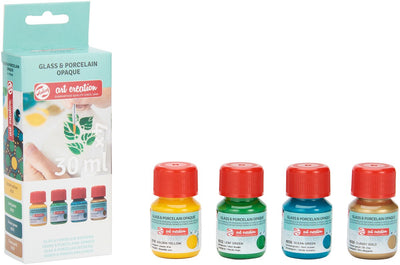 TALENS Art Creat.Glas Porcelaine couvrant 4x30 ml d'or vert