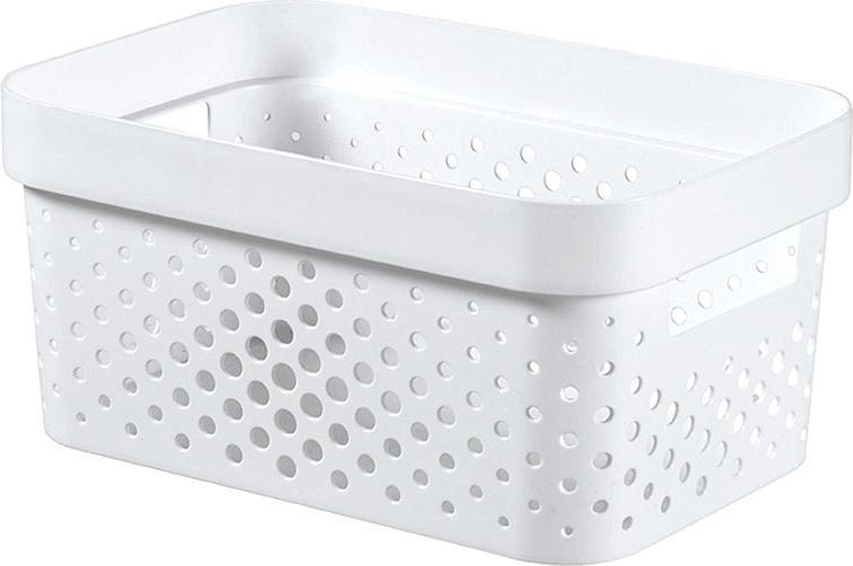 Curver infinity box dots 4,5l blanc - 100% recyclé