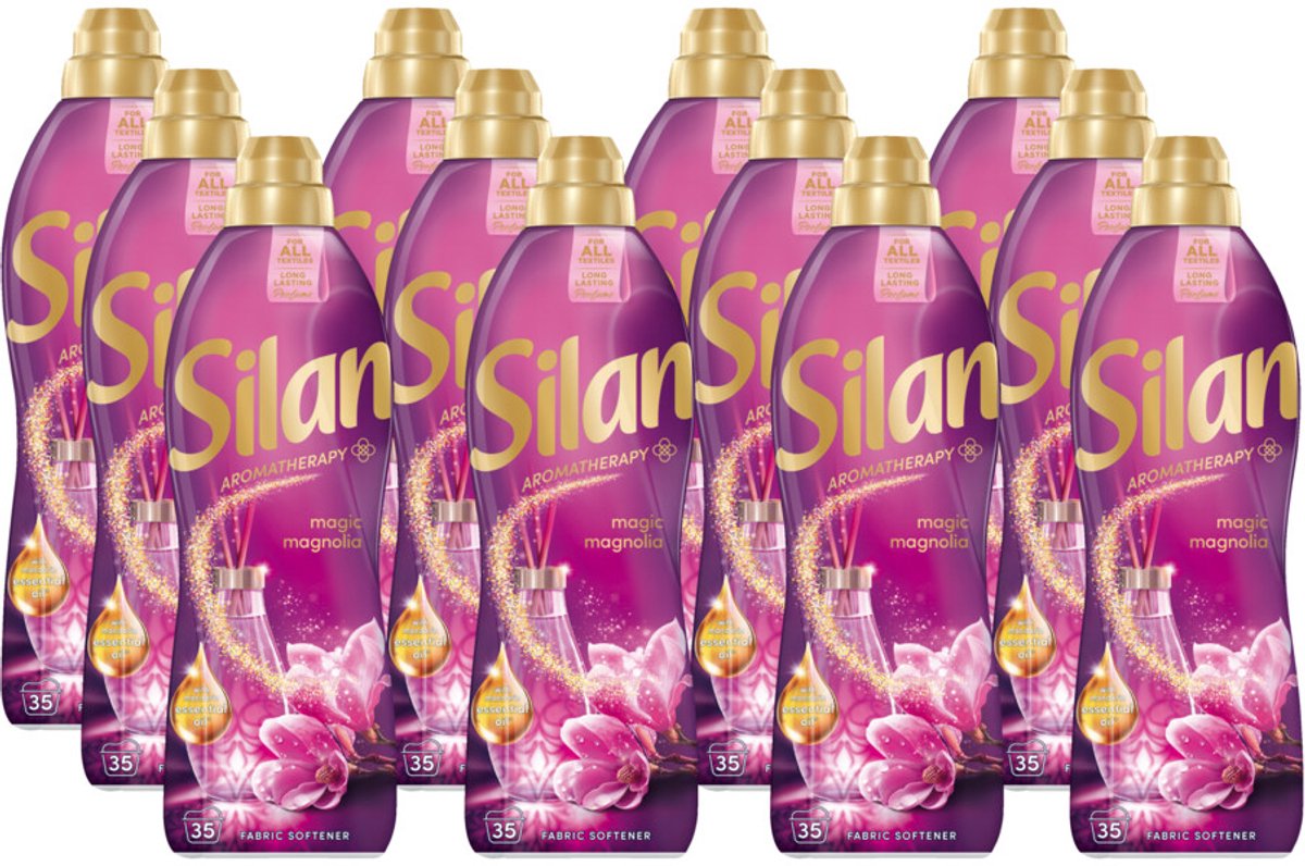 Adoucissant Silan - aromathérapie - magnoglia magique 770ml - 12 x 35 lavages - pack économique