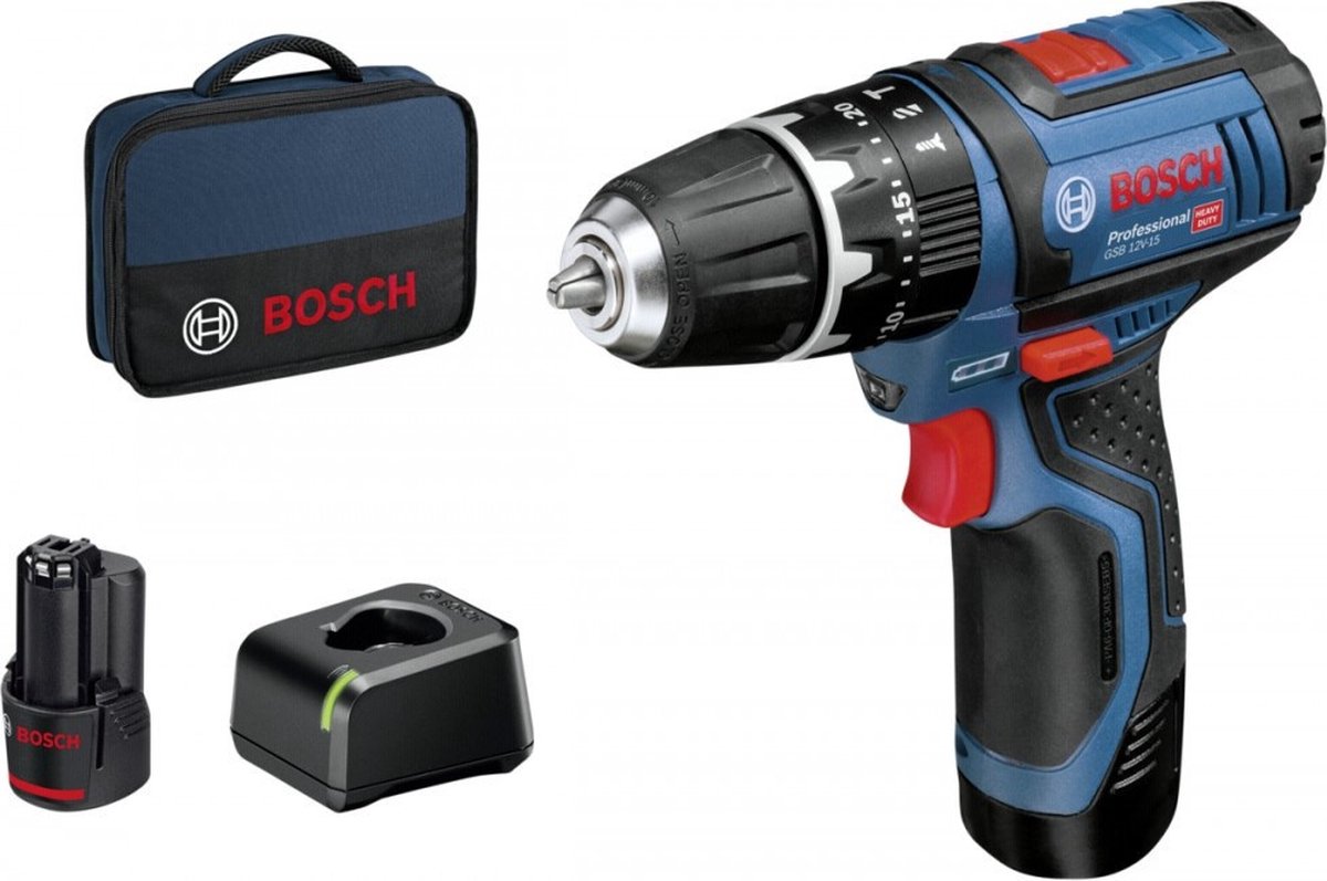 Bosch professionnel gsb 12v-15 ensemble de valeurs 06019b690h