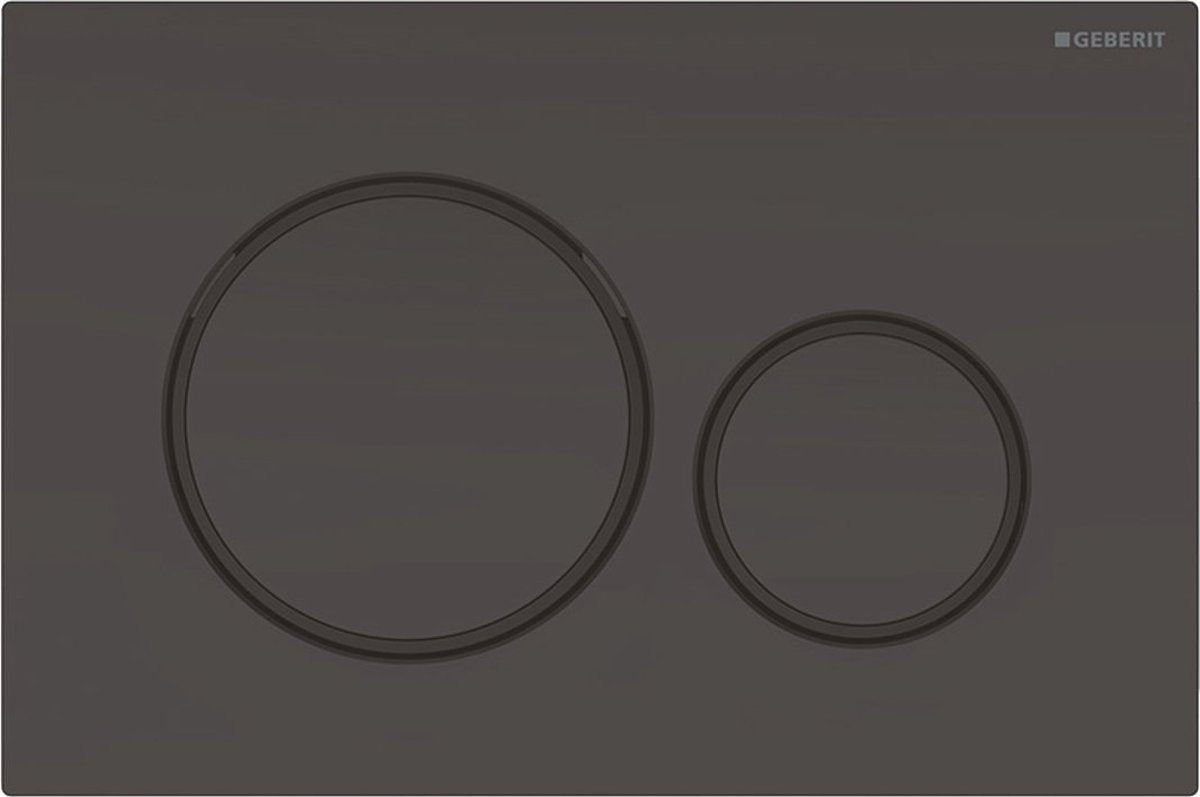 Plaque de commande Geberit sigma20, 2 boutons : noir