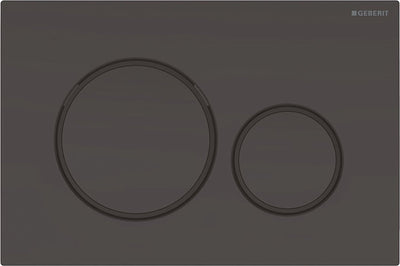 Plaque de commande Geberit sigma20, 2 boutons : noir