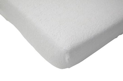 Jollein - drap housse berceau (blanc) - coton - polyester - éponge imperméable - 60x120cm