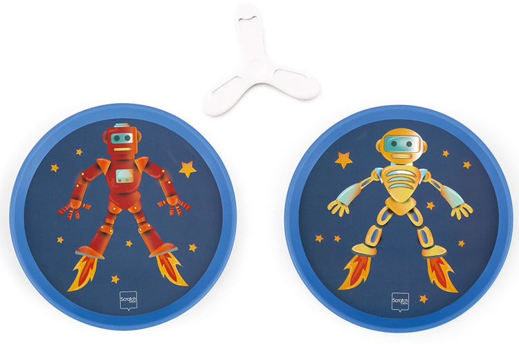 Duo scratch main-disqueur - robot - avec 1 disquette magnétique - 3 ans