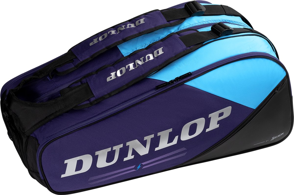 Dunlop -sac de tennis- fx-performance 8rkt - sac de sport unisexe - violet noir cyan