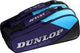 Dunlop -sac de tennis- fx-performance 8rkt - sac de sport unisexe - violet noir cyan