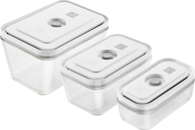 Récipients alimentaires sous vide Zwilling Fresh Save - boîtes de conservation - ensemble de 3 pièces - s 200 ml - m 750 ml - l 1600 ml - verre