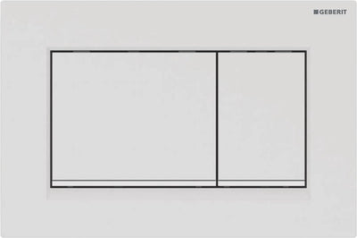 Plaque de commande Geberit sigma30, 2 boutons : blanc mat, facile à nettoyer, blanc