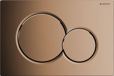 Panneau de commande Geberit sigma01 - 2 boutons affleurants - boutons ronds - laiton précieux