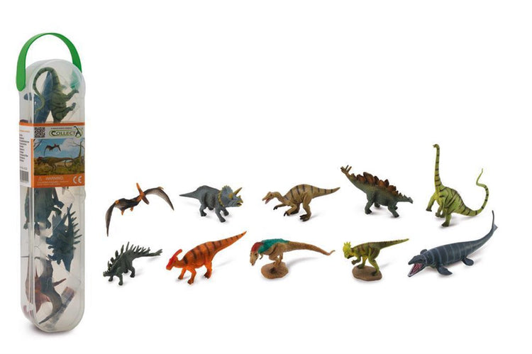 Mini set de figurines Collecta - 10 dinosaures - préhistoire - peint à la main - miniature