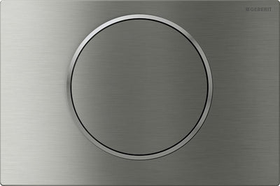 Plaque de commande Geberit sigma10 - chasse d'eau - ronde - acier inoxydable brossé
