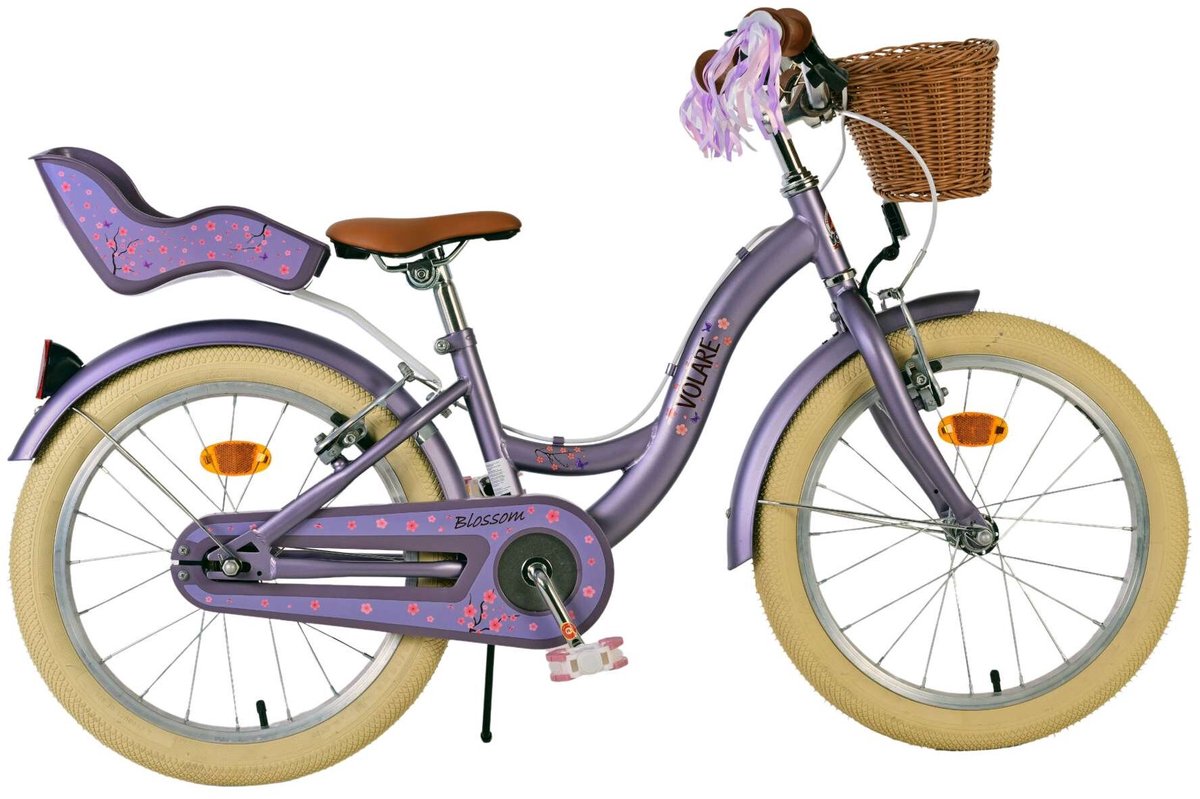 Volare Blossom Children's Bicycle Girls 18 pouces Purple Two Hand Freins