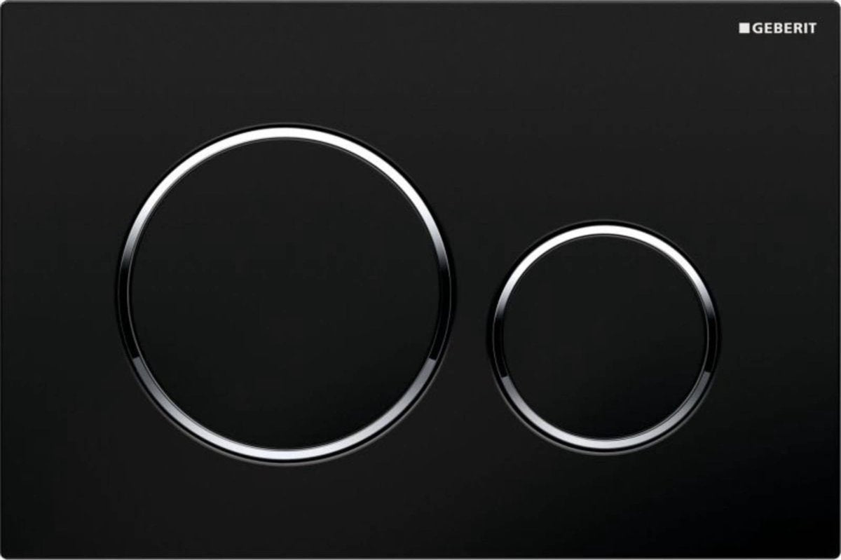 Geberit sigma20 plaque de commande 2 boutons - noir mat