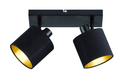 Rl live your light reality spot en saillie tommy - noir mat - excl. 2x e14 - ip20