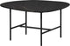 Table basse Woood vajen - aspect marbre - noir - 38x70x70