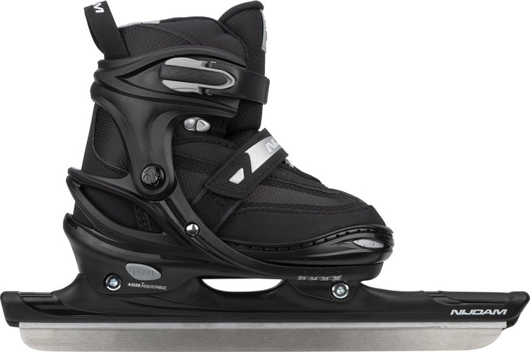 Nijdam Patins Enfant Réglables - Patins De Vitesse - Noir - Taille 29-32
