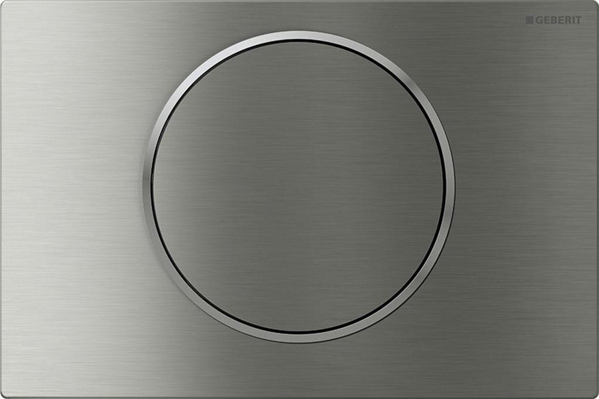 Plaque de commande Geberit sigma10 - chasse d'eau - ronde - acier inoxydable brossé
