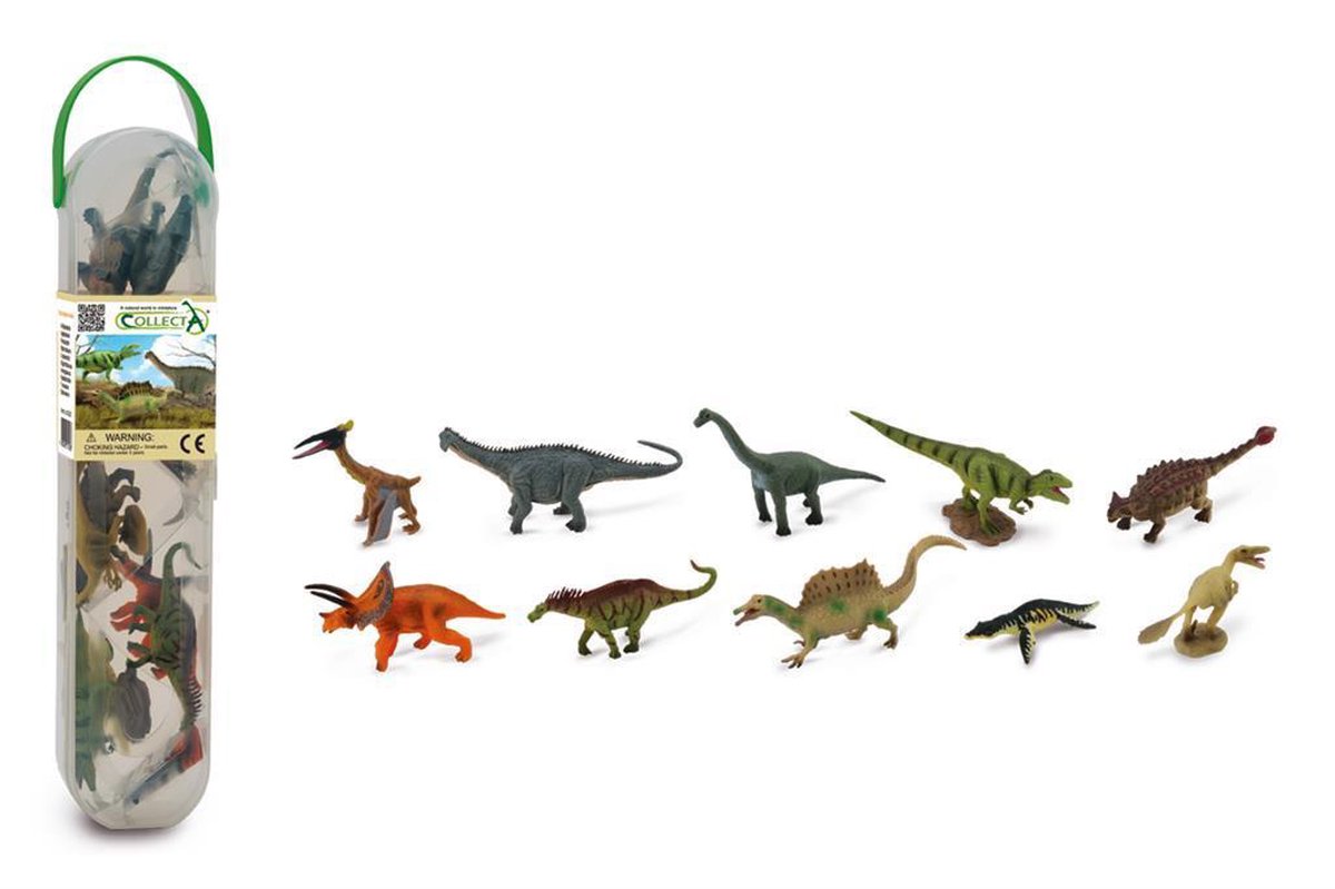 Mini set de figurines Collecta - 10 dinosaures - préhistoire - peint à la main - miniature